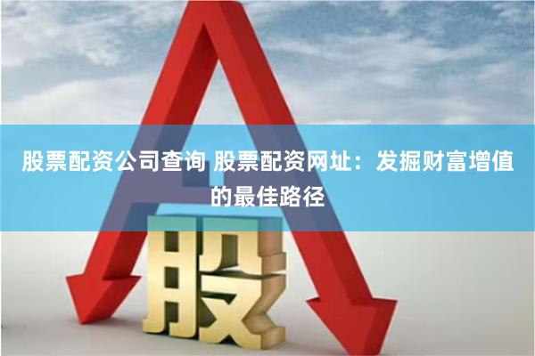 股票配资公司查询 股票配资网址：发掘财富增值的最佳路径